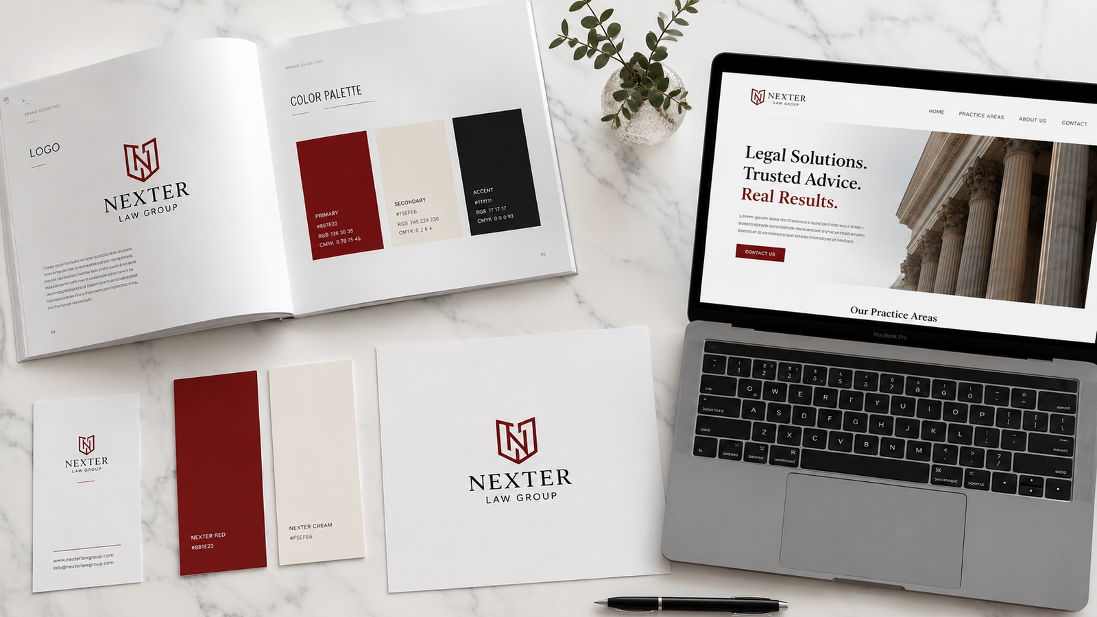 Design and branding services — web design, logo, and brand identity for small businesses